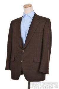 CHESTER BARRIE Brown Plaid Check Wool Angora Blazer Sport Coat Jacket - 44 R