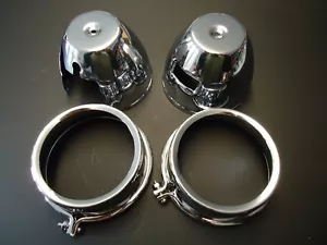Replacement Chrome Speedo And Tacho Clock Covers Kawasaki Z650 Z900 Z1000 B1-03 - Picture 1 of 1