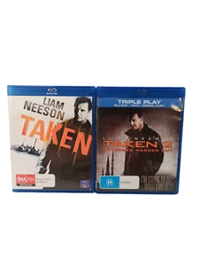 Taken 1 2 (Blu-Ray 2008) Action Adventure CIA Kidnapping Family Region B VGC - Picture 1 of 12