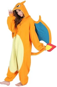 Pokémon Charizard Sazac Fleece Kigurumi Costume Cosplay One Piece Pajamas - Picture 1 of 7