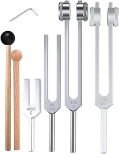 Diapason,Diapason 528 Hz Guarigione,Kit Diapason 432 Hz,Set Di 4 Diapason (128 H - Foto 1 di 12