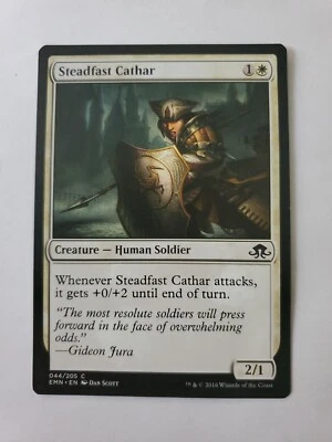 MTG Magic The Gathering Card Steadfast Cathar Creature Human Soldier White Eldri - Image 1 of 2