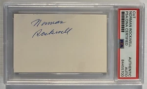 Norman Rockwell Signed Autograph 2.25 x 3.25 Cut Signature - PSA DNA - FREE S&H! - Picture 1 of 2