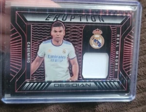 2021-22 Obsidian Casemiro Eription Red Electric Etch Jersey #/44 Real Madrid - Picture 1 of 5