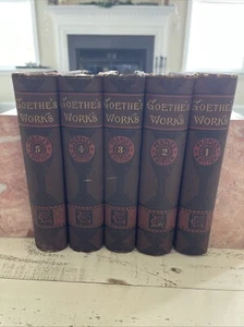 1883 Goethe’s Works 5 Vol Set – Estes & Lauriat – Decorative Cloth Binding - Picture 1 of 24
