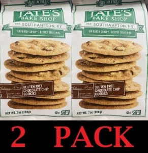 2x Tate's Bake Shop GLUTEN FREE Chocolate Chip Cookies 7 oz Bag - 2 PACK - Picture 1 of 5