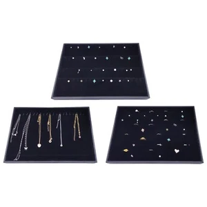 Schmuck Display Tablett für Halskette, Ring & Ohrring Etui Halter Organizer - Bild 1 von 12