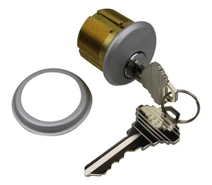 Screw In Lock Single Round Mortice Cylinder Adams Rite - Alpro Aluminium Doors - Picture 1 of 6