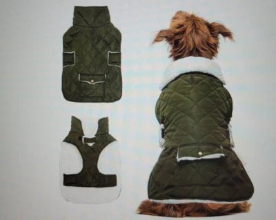 狗冬季外套 - 防风抓绒保暖厚狗夹克衣服雪雨 — 第 1/4 张图片