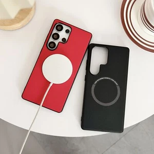 For Samsung Galaxy S25 Ultra, Hybrid Magnetic Leather Soft Bumper Case Cover - Picture 1 of 15