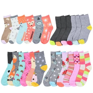 12 Pairs Assorted Baby Girl Socks Toddler Fashion Kids Size 4-6 Wholesale USA - Picture 1 of 1