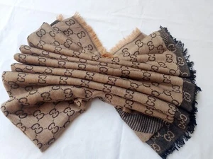 Gucci auth shawl stole wrap silk and wool - Picture 1 of 9