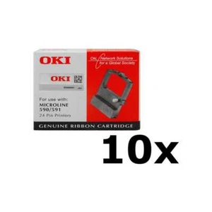 10x OKI Farbband 09002316 Black schwarz f. OKI MICROLINE 590, MICROLINE 591, OVP - Bild 1 von 1