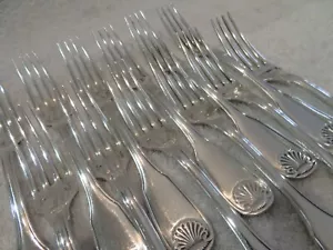 Vintage 1980 French silver-plated 12 dessert forks Christofle Vendome 17,1cm - Picture 1 of 9
