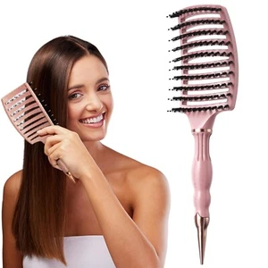 Cepillo De Pelo Con Ventilación Curva Secado Peinado Salón Cepillo Desenredante - Imagen 1 de 6
