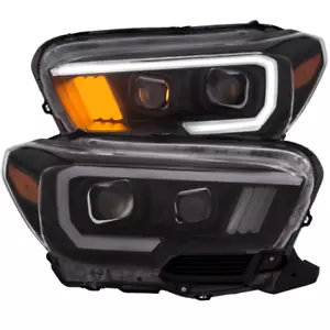ANZO 111377 Headlight Set FITS 2016 2017 toyota tacoma projector headlights w pl - Picture 1 of 10