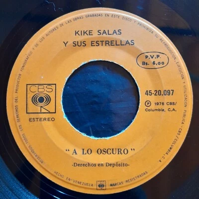 Kike Salas Y Sus Estrellas – A Lo Oscuro / Que Criterio - Salsa, Venezuela 1976 - Image 1 of 4