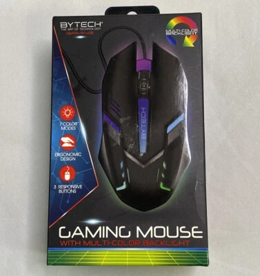 NEW Wired Gaming Mouse Multi Color Backlight Ergonomic Design Adjustable DPI - Image 1 of 4