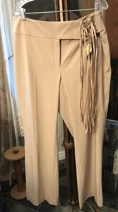 Apostrophe stretch sz 18 tan fringe  Chic Hippie boot cut NWT - Picture 1 of 5