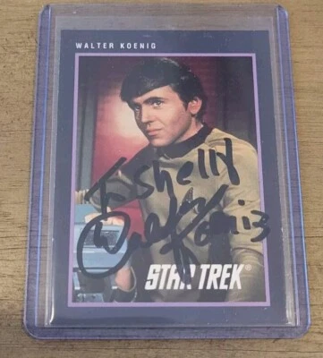 WALTER KOENIG as CHEKOV SIGNED 1991 IMPEL STAR TREK CARD #275 TTM AUTOGRAPH AUTO - Image 1 of 2