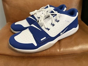 NEW Nike Alpha Menace Turf Low Football Cleats White Blue Men BV3997-101 Size 14 - Picture 1 of 5