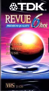 TDK REVUE LEER VHS BÄNDER 6 STUNDEN T-120 PREMIUM QUALITÄT 3ER-PACK - NEU & VERSIEGELT - Bild 1 von 1
