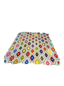 Vintage Martha Washington Grandmother's Garden Feedsack Quilt Top (Needs To Be - Picture 1 of 24