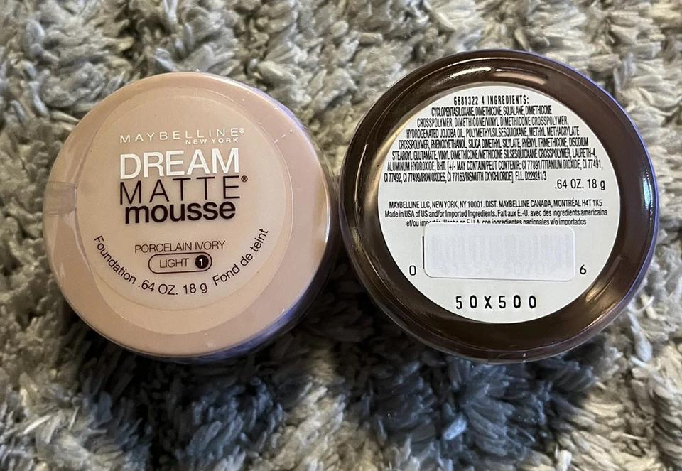 (lot of 2) Maybelline Dream Matte Mousse Foundation Light 1 Porcelain ivory￼ - Image 1 of 1
