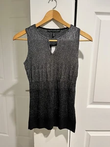 NWT White House Black Market Shimmer Ombré Shell Sleeveless Top XXS New Years - Picture 1 of 9