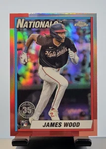 Tarjeta de novato 2025 Topps cromada James Wood 35 aniversario RC #90CB-15 Nationals - Imagen 1 de 2