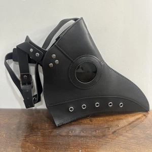 Burning Man Black Plague Doctor Steam Punk Vinyl Mask - Picture 1 of 3