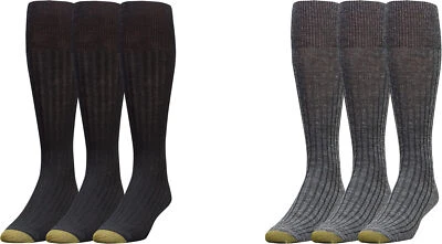 GOLDTOE Men's Windsor Wool Over-the-Calf Dress Socks (3 Pairs) - Image 1 of 4