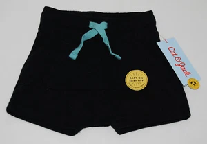 NWT Cat & Jack Infant Unisex Black Kangaroo Pocket Sweat Shorts sz 12M - Picture 1 of 8