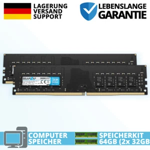 64 GB DDR4 RAM PC4-2666V-UA1-11 2666 MHz DIMM 2Rx8 1,2 V CL19 senza buffer (2x 32 GB) - Foto 1 di 1