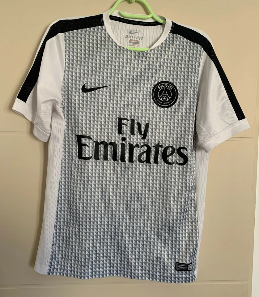 Maillot entrainement PSG Paris 2014-2015 Nike jersey football taille M blanc - Photo 1/4