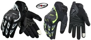 GUANTI MOTO MESH sport biker motocross estivi SUOMY SU-11 nero grigio verde - Imagen 1 de 7