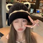 Thickened Wool Cap Warm Cat Ears Hat Casual Knitted Hat  Women