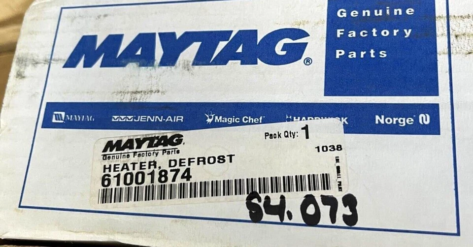 NUEVO OEM Maytag 61001874 calentador de descongelación para refrigerador Foto 1 de 1