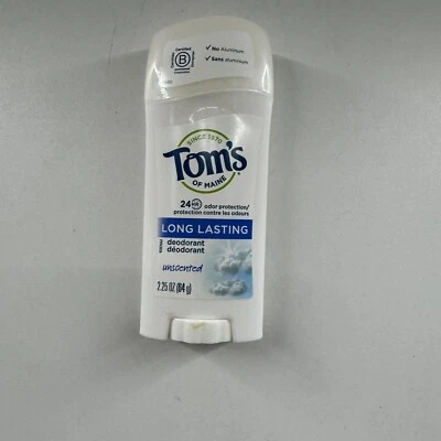 Desodorante en barra natural de larga duración Tom's of Maine sin perfume - 2,25 oz caducidad 1/23 Foto 1 de 3
