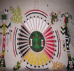 New Native Style Kachina Soft Fleece Gift Throw Blanket 2 Characters Warm Light - Picture 1 of 3