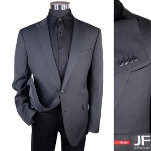 J Ferrar Blazer Mens 46R Slim Gray Sport Suit Coat Jacket Blazer 2 Button - Picture 1 of 10