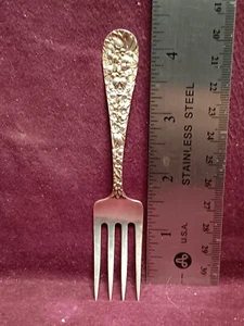 Sterling Stieff ROSE  BABY  FORK   4 1/2"  21 grams  No Monogram - Picture 1 of 4