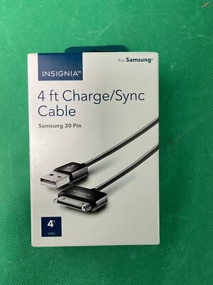 Insignia  4ft 30-pin Charge /Sync Cable-For Samsung- NEW - Image 1 of 2