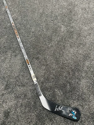 Palo de hockey autógrafo firmado por Will Smith San Jose Sharks certificado de autenticidad PSA Foto 1 de 2