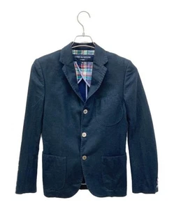 COMME des GARCONS HOMME                    Silk and linen tailored jacket navy H - Picture 1 of 8