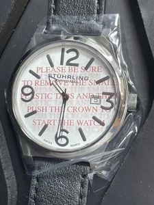 Orologio Stuhrling Osprey Uomo 42mm Pelle di Vitello Nero Cassa Acciaio Inox 454.33152 - Foto 1 di 11