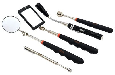 Inspektionsspiegel LED Magnetheber 5tlg Magnetstab Teleskop Inspektionslampe Set - Bild 1 von 4