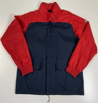 Vintage FILA Parka Jacket Sz L Sports Wear Hood Blokecore Made In Italy 80s - Image 1 of 4