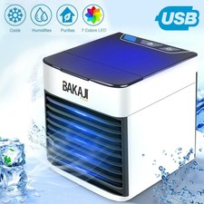 Mini Raffrescatore Portatile Deumidificatore a Acqua USB Ventilatore Auto LED