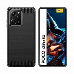 For XIAOMI POCO X5 PRO CARBON FIBER SHOCKPROOF CASE HEAVY DUTY PHONE COVER X 5 - Picture 1 of 7